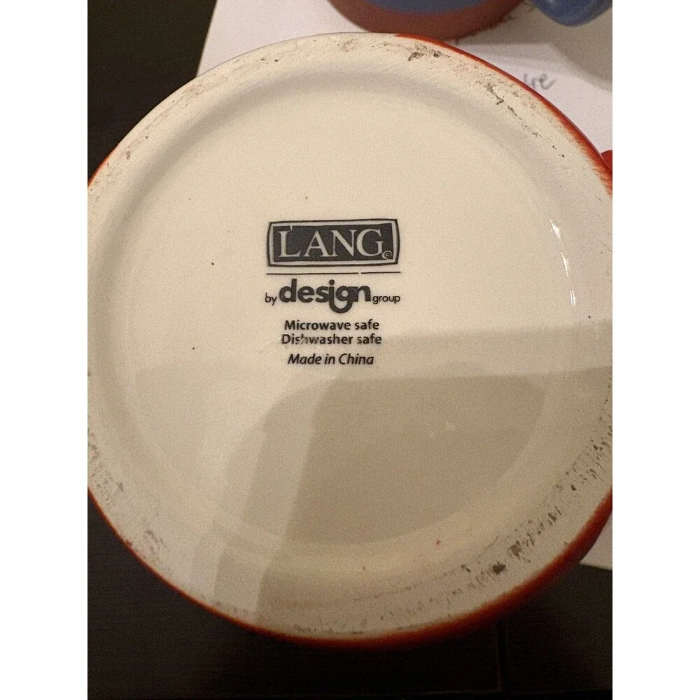 Lang by Design COFFEE MUG with lid Fox in a Hat New Large